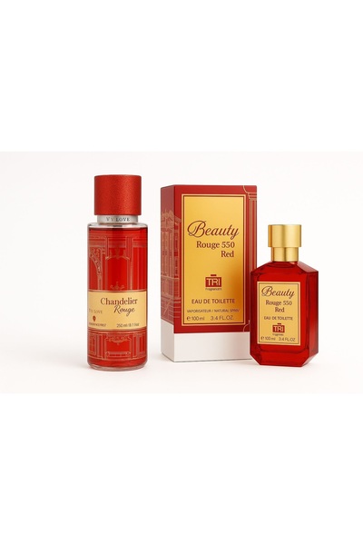 de Set Cadou Apa parfum Beauty Rouge 550, 100 ml + Spray corp Rouge 250 ml