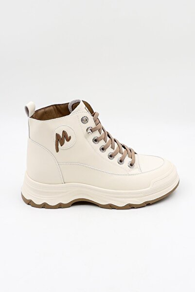 KRISTE BELL KristeBell İthal Bağcıklı Sneaker Kadın Spor Bot 2009 - Vizon - 36