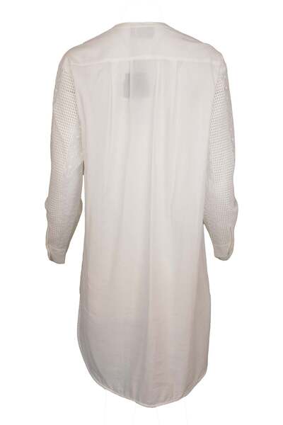 ONLY Nora White Long Shirt - M, White, 100% polyester