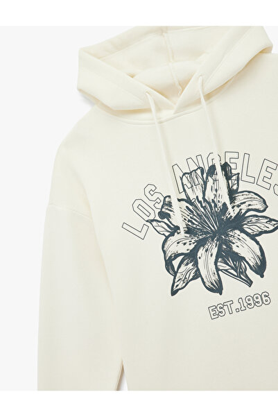 Koton Дългоръкава качула с качулка и принт с колежанска тематика