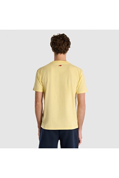 New Balance Lifestyle Men's Yellow T-Shirt - Mnt1511-Frs
