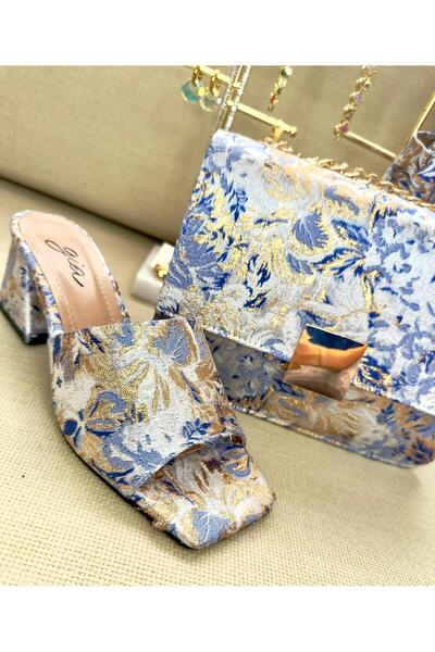 GİAccs. Mixed Color Heeled Slippers 2-Piece Combination