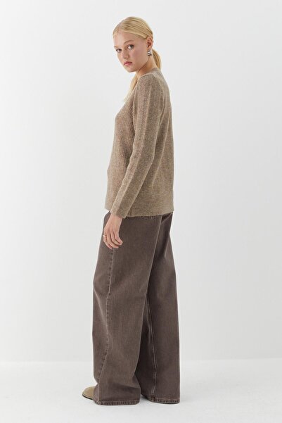 MARKALİSTE Round Neck Knitwear Sweater Brown