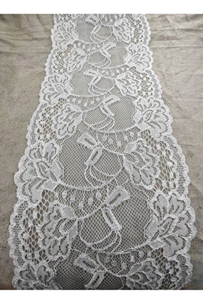 FASHİON DANTEL Lycra Flexible Lace Textronic 16.5 cm Width 1 Mt Ecru