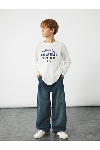 Koton Βαμβακερό τζιν παντελόνι με φαρδύ πόδι - Loose Fit Jean