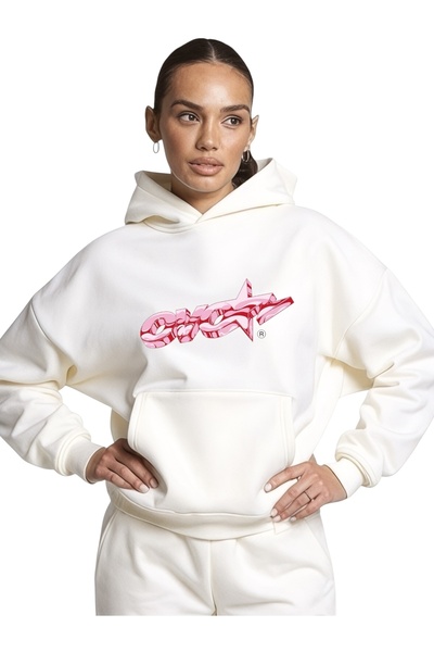 ArtYus Unisex Pink Star Colorat Special cu imprimeu Bumbac supradimensionat c...