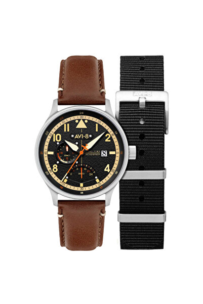 AVI 8 Ανδρικό ρολόι Avi-8 AV-4101-0B, Quartz, 44mm, 5ATM