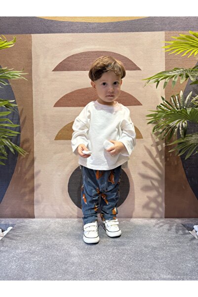 BabyDia Fox Patterned Velvet Baggy Trousers