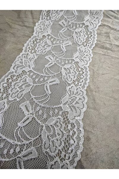 FASHİON DANTEL Lycra Flexible Lace Textronic 16.5 cm Width 1 Mt Ecru