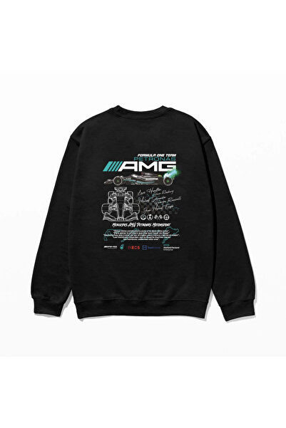 SVART WEAR سترة رياضية AMG مطبوعة 100% قطن بمقاس كبير وتصميم عصري ومرح مع طباعة