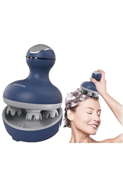 Vienapoli Aparat de masaj pentru scalp Vienapoli®, rezistent la apă, 4 capete...