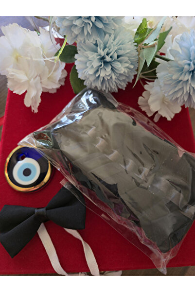 Jasminya Erkek Çocuk Siyah Renk Lastik Bağlamalı Papyon