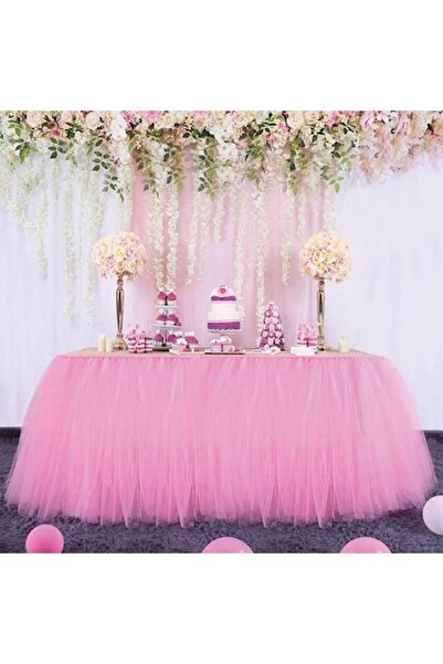 ANTBRO Material decorativ din tul roz – Rolă 15m x 10cm, ideal pentru evenime...