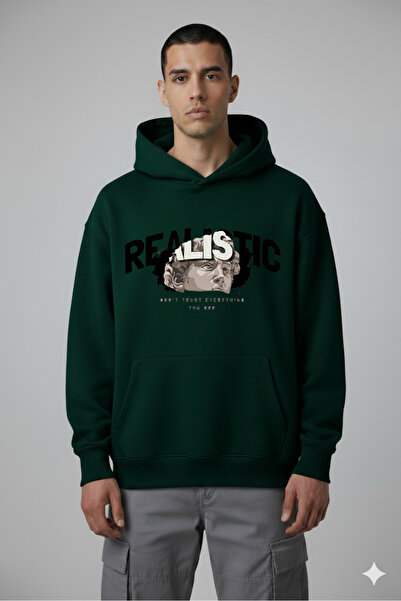 LORVEX Ρεαλιστικό φούτερ unisex με προεκτυπωμένο σχέδιο στο μπροστινό μέρος