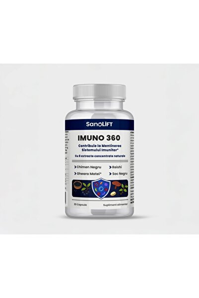 SanoLift Pastile Forte Pentru Imunitate Scazuta La Adulti - Vitamine&Ciuperci Medicinale - BactoLift Imuno360