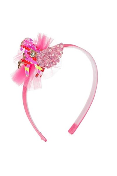 ANTBRO - Coroană pentru fete în roz cu model 3D de unicorn cu tul roz, paiete...