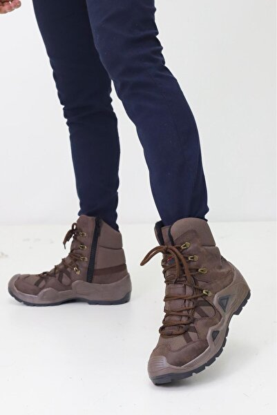 Nubbock Unisex Brown Long Zippered Trekking 4 Season Daily Boots Bootie Nk1140