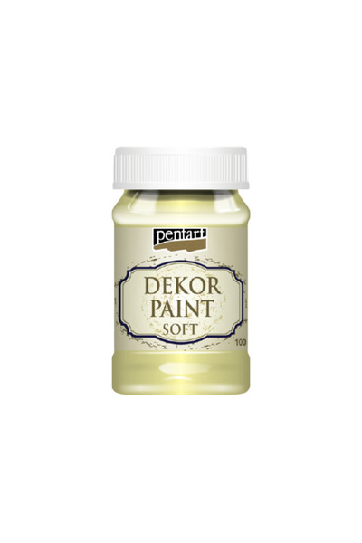 Pentart طلاء ديكور أصفر ناعم 100 مل