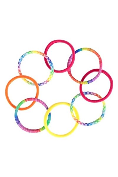 ANTBRO Set 9 elastice de păr pentru copii Antbro, culori roșu, galben-portoca...