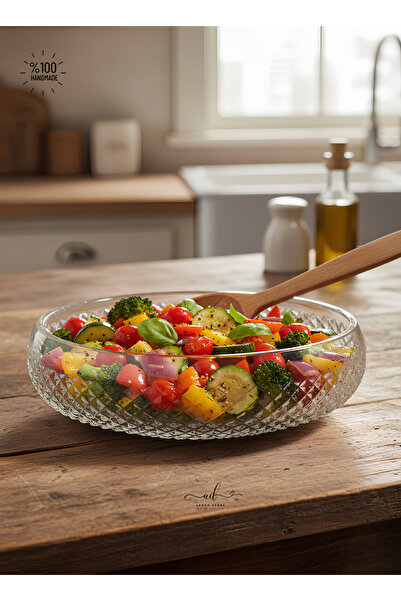 AKDEN STORE Cutting Decor Handcrafted Karizma 28cm Presentation Bowl