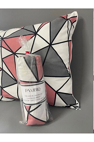 Pamuku Battl Boy Elastic Sheet Set Geometric Pattern (+2 Pillowcases)