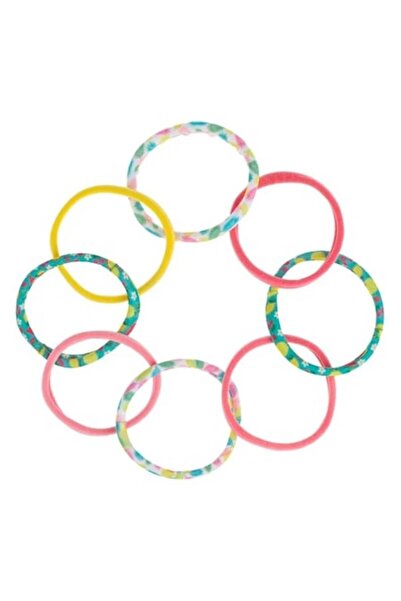 ANTBRO Set 8 elastice de păr pentru copii Antbro® coral, galben cu model flor...