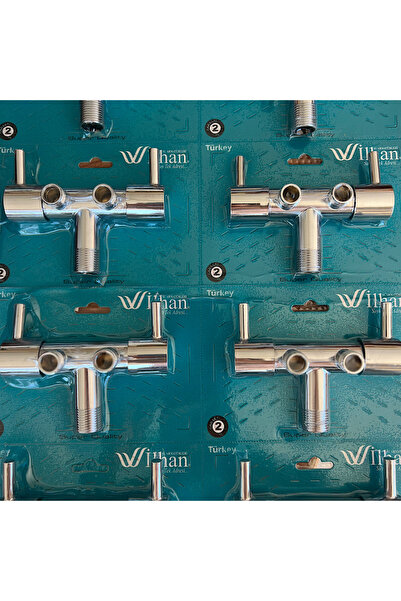 ÇINAR HIRDAVAT Çift Çıkışlı Krom Taharet Musluğu | Tek Girişli, Çift Kollu Ar...