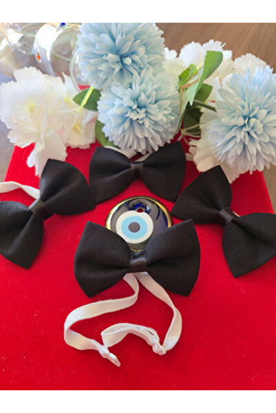 Jasminya Erkek Çocuk Siyah Renk Lastik Bağlamalı Papyon