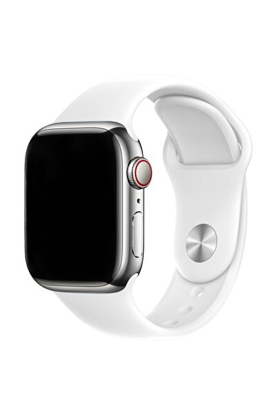 Compatibil Apple Curea silicon, Apple Watch 2/3/4/5/6/7/8/9/10 42mm/11 42mm/SE, 38/40/41/42mm S/M, White