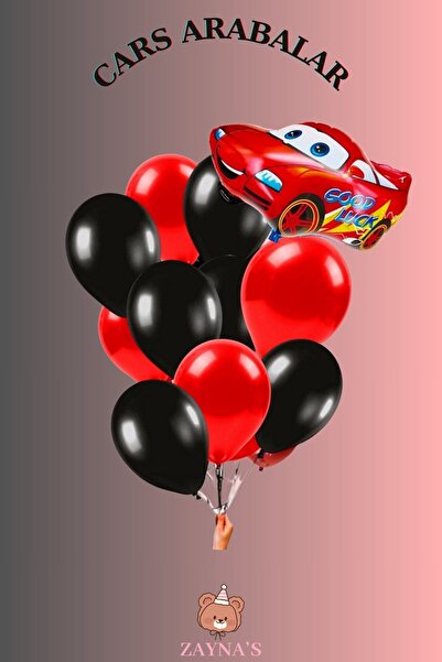 Zayna's Cars Arabalar Temalı Karakter Folyo Balon Seti