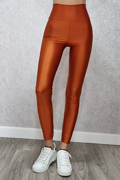 FashionForYou Marvie high waisted lycra tights, Gold