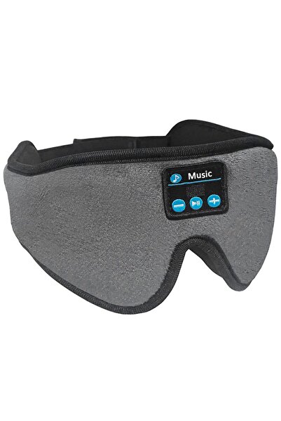 PadForce Sleep Mask with Wireless Headset, Microphone, Bluetooth 5.0, For Sleep, Travel, Adjustable - Gray