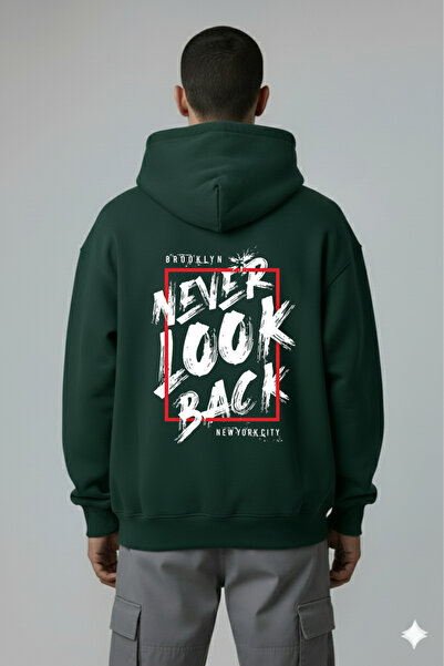 LORVEX Nu te uită înapoi Imprimeu pe spate Pulover oversize unisex tricou