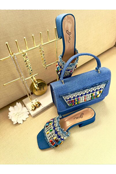 GİAccs. Nakışlı Terlik 2'Lİ Kombin