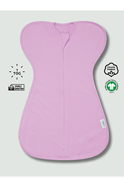 Zuppers Organic Cotton Butterfly Swaddle Sleeping Bag - 1 Tog - Roza