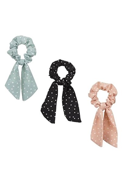 ANTBRO Set 3 elastice pentru păr Antbro® cu panglică de 13 cm în nuanțe de ve...