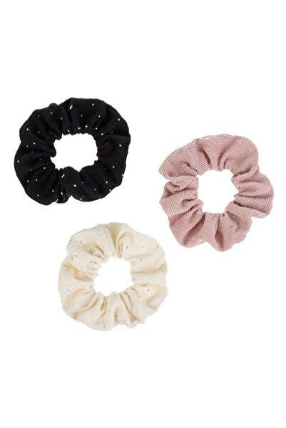 ANTBRO Set 3 elastice de păr pentru copii Antbro®, textil cu nervuri și pietr...