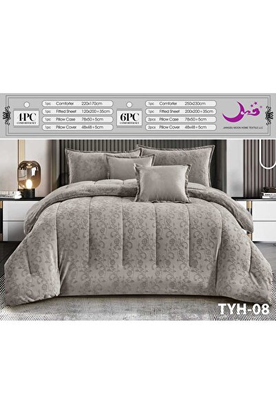 Moon Winter double quilt with embossed fur, 6 pieces