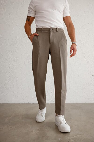 BRACCAS Men's Relaxed Fit Mink Trousers