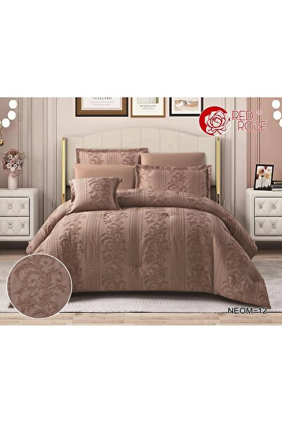 REDROSE COLOR Cool embossed double bedspread, 7 pieces