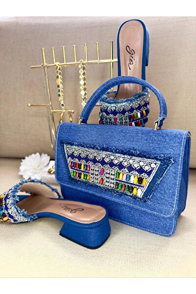 GİAccs. Nakışlı Terlik 2'Lİ Kombin