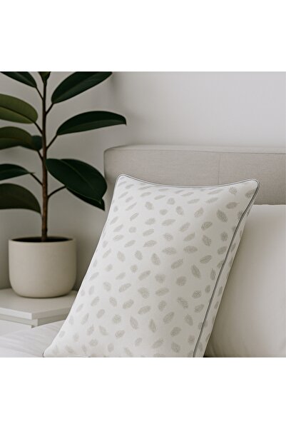 White Dove Cotton pillow with a feather pattern – 1300 g