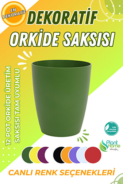Plant Home Power Mix Dekoratif Orkide Dış Saksısı Yeşil – Hava Alan ve Zarif ...