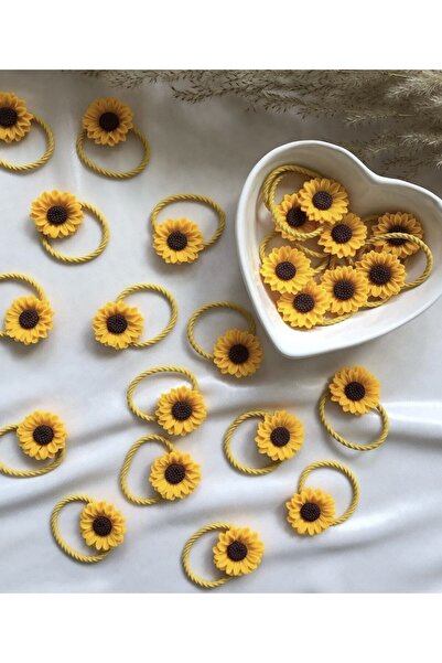 Store 6 Pieces Sunflower Rubber Buckle