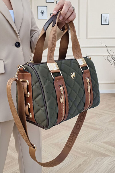 POLO CLUB Dámská taška do ruky a přes rameno Kaptione se vzorem Cylinder Model s dlouhým křížovým popruhem (31x22 CM)