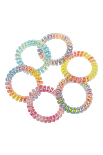 ANTBRO Set 6 elastice de păr pentru copii Antbro® spiralate Tie Dye model mat...