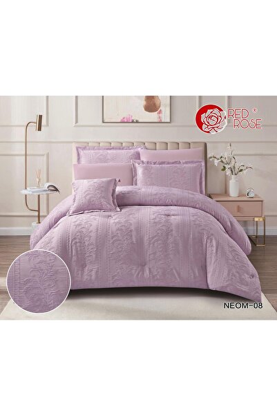 REDROSE COLOR Cool embossed double bedspread, 7 pieces