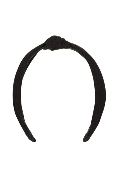 ANTBRO Bentiță de păr pentru femei, lată, cu material negru și nod