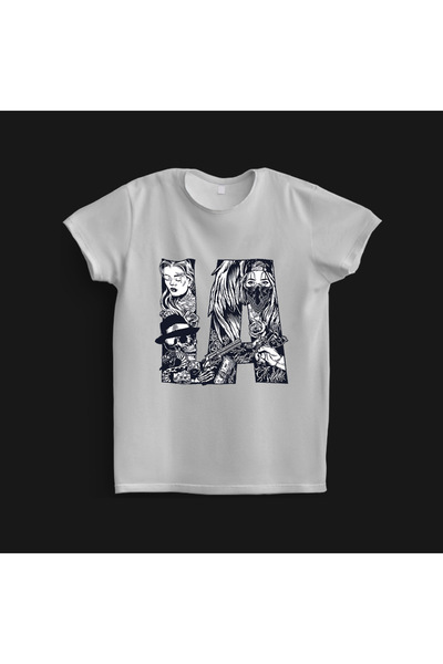 OEM Tricou Bărbați din Bumbac 100% „LA Street Art” – Alb, Design Urban Premium
