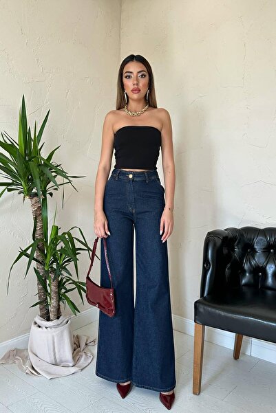 Lady Pixie Denim Geniş Paça Pantolon